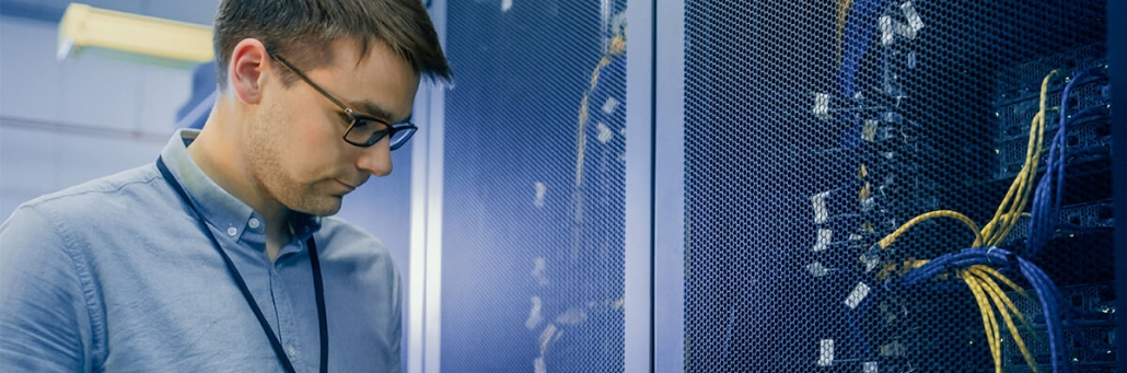 man working on Fiber Optic cable - Fireline Broadband