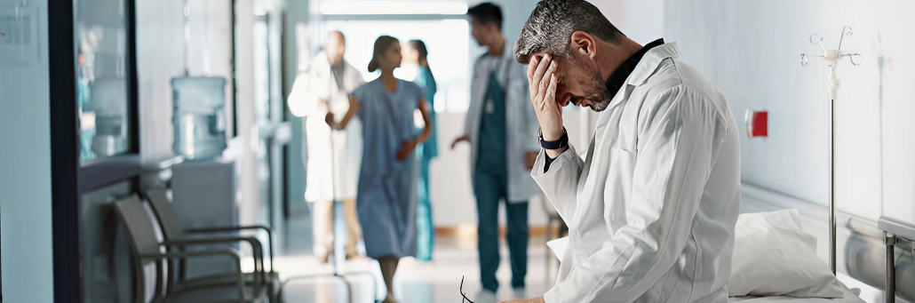 Tired medical professional - Fireline Broadband