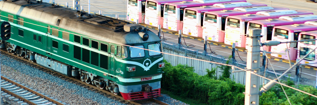 Train at a station - Transportation Internet by Fireline Broadband
