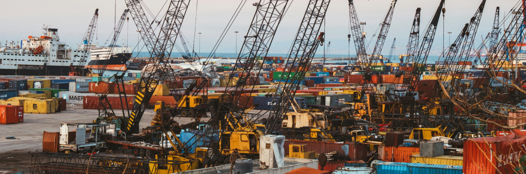 cargo ships at a dock - Transportation Internet by Fireline Broadband
