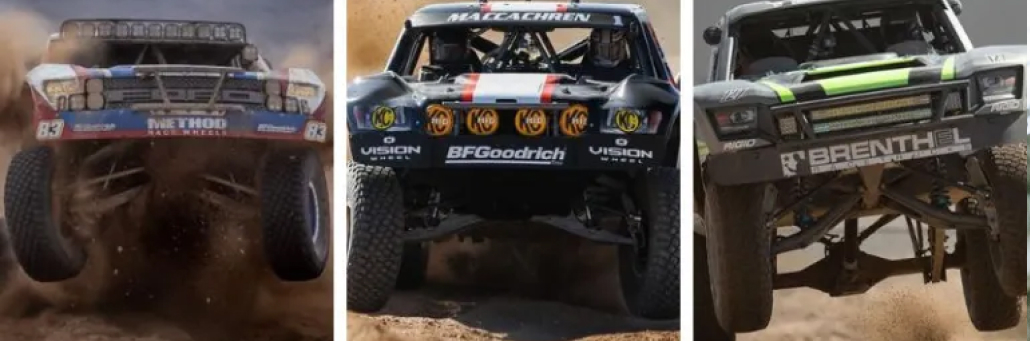 3 racing trucks ready to win -Mint 400 Case Study with Fireline Broadband