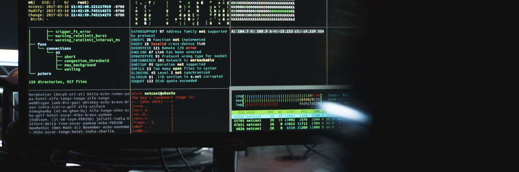 lines of code on monitor - AI in Cybersecurity - Fireline Broadband