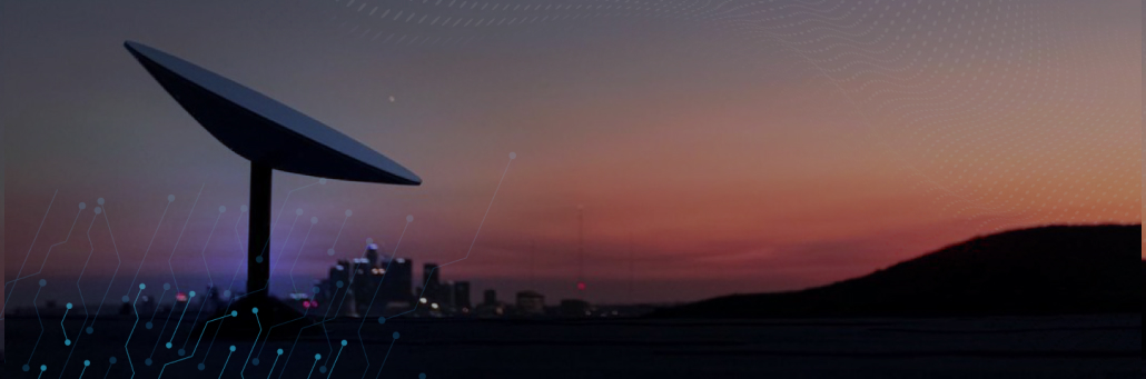 starlink installed against the night sky - starlink installation - Fireline Broadband